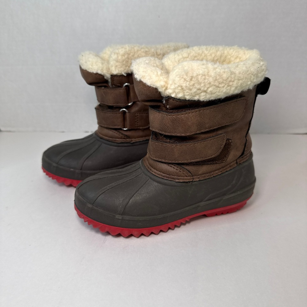 Cat & Jack Thermolite Kids Barkley Duck Boots Faux Fur Lined Toddler Size 8